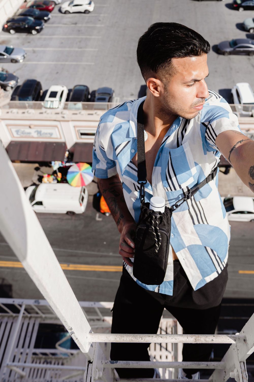 The Water Bottle Sling in Black - Image 7