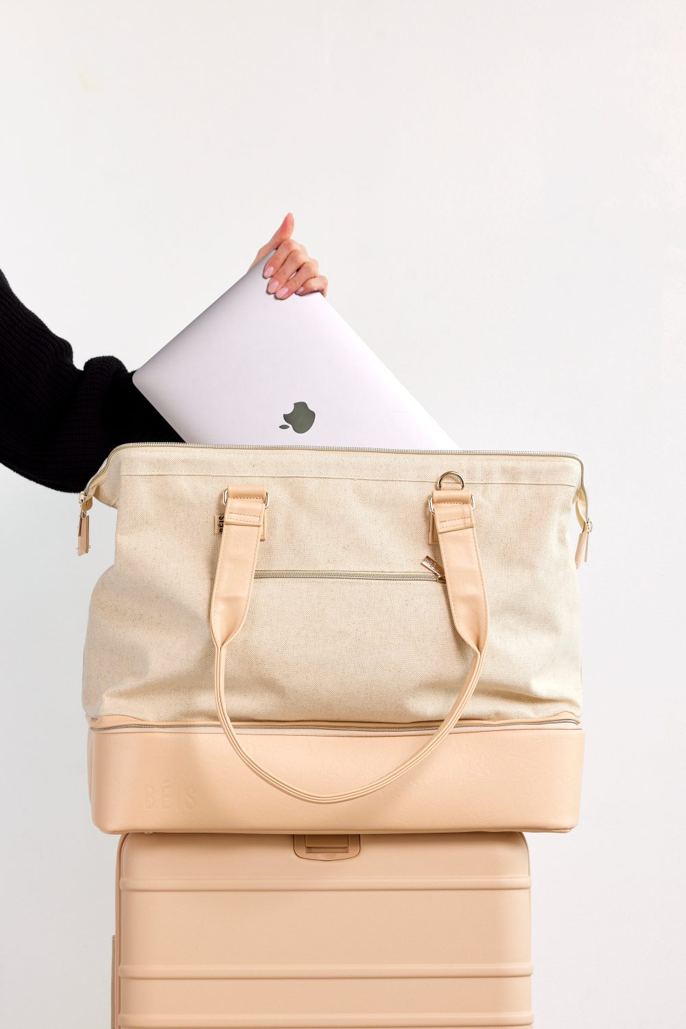 The Convertible Weekender in Beige - Image 8