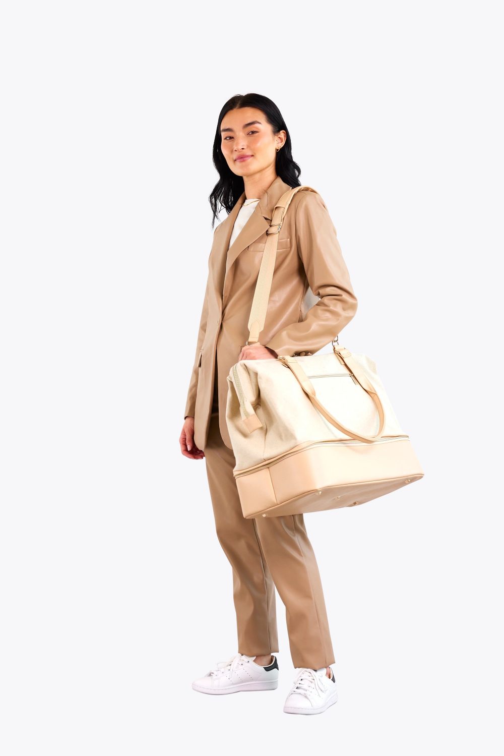 The Convertible Weekender in Beige - Image 5
