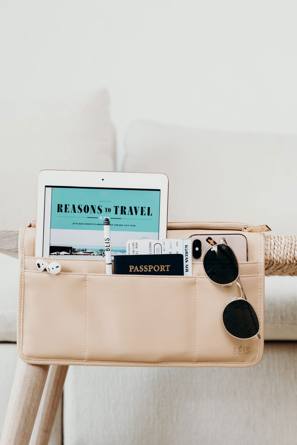 The Seatback Organizer in Beige - Image 4