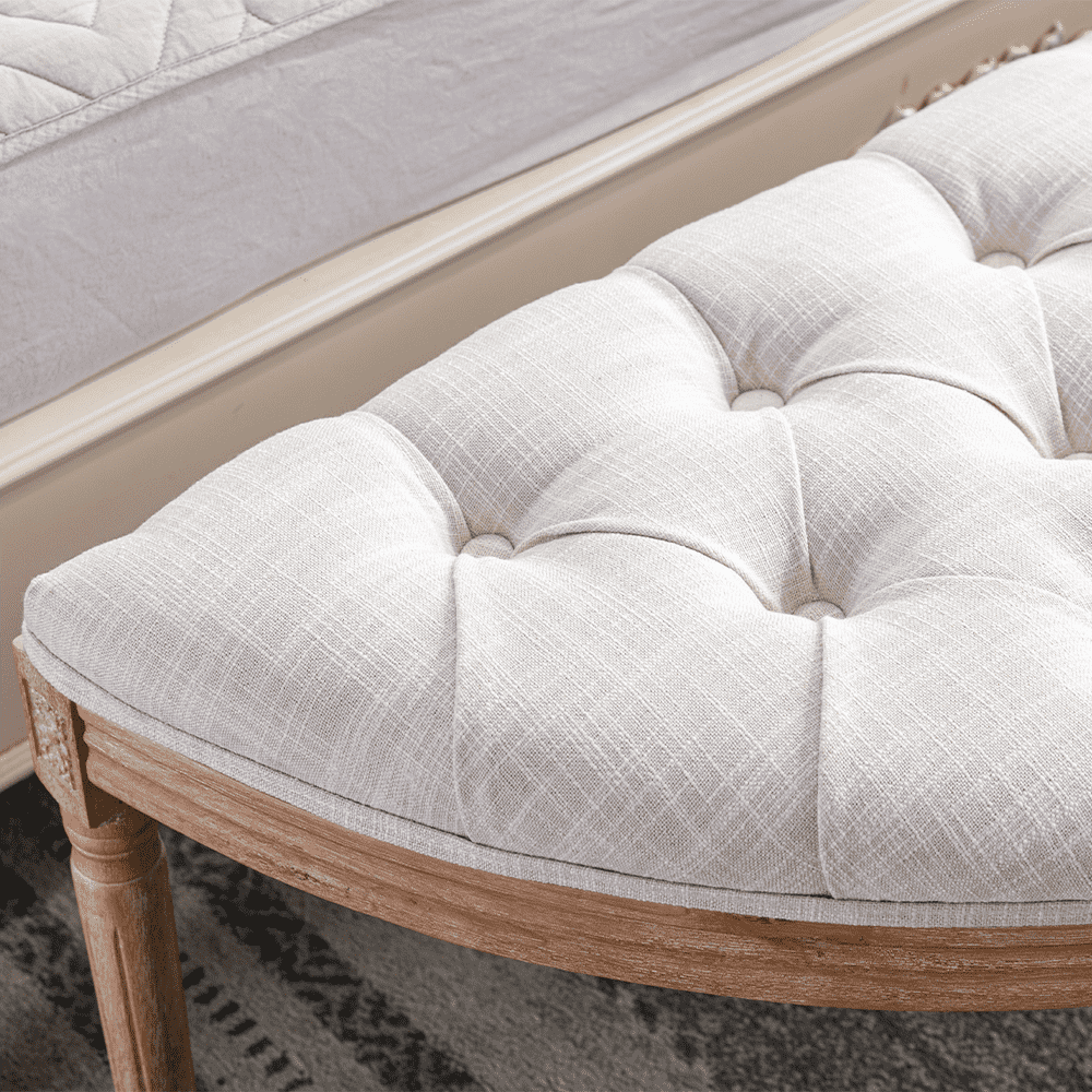 Kmax 55" Mid Century Tufted Fabric Bench - 2162BH