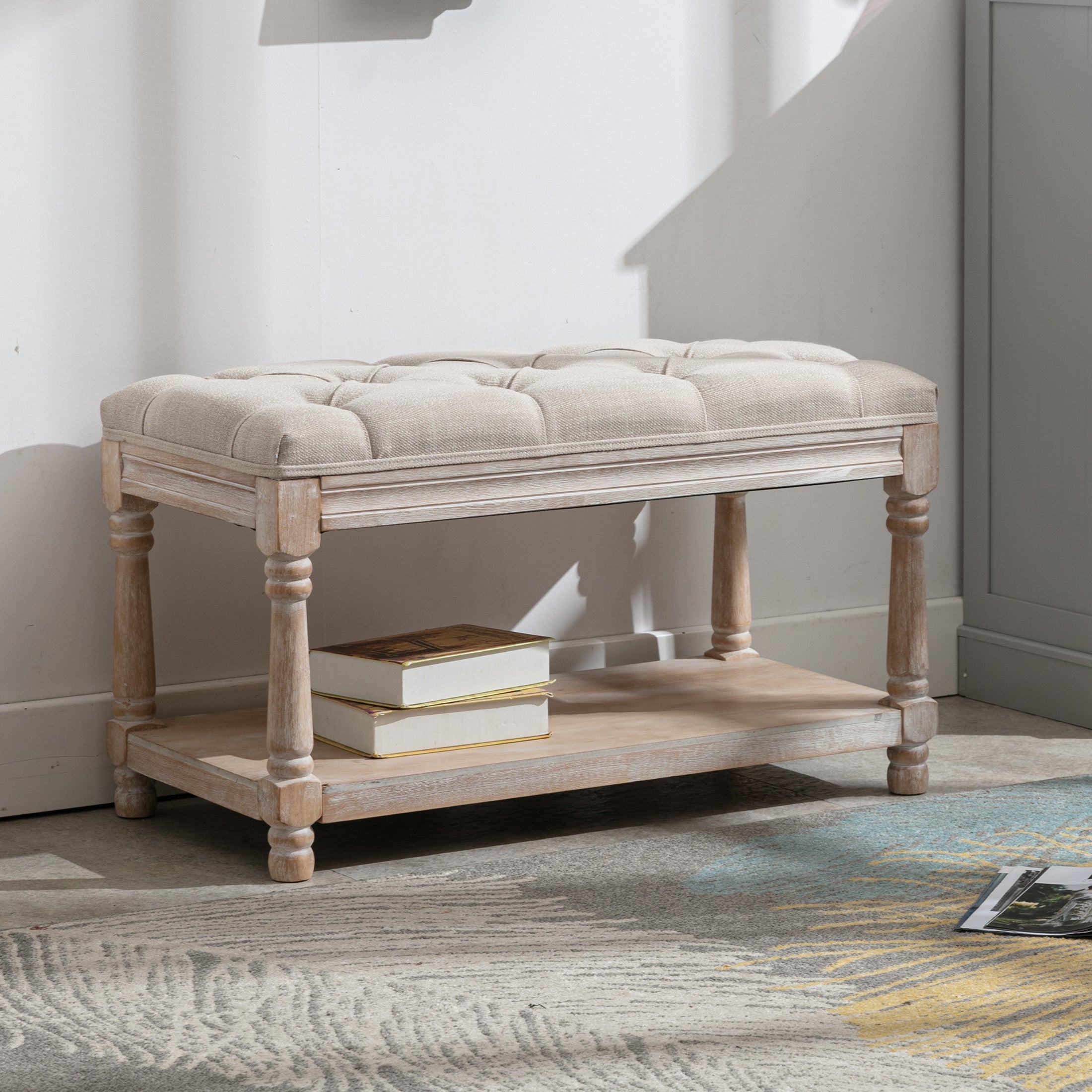 Janoray Classic Tufted Small Entryway Bench - 2459BH