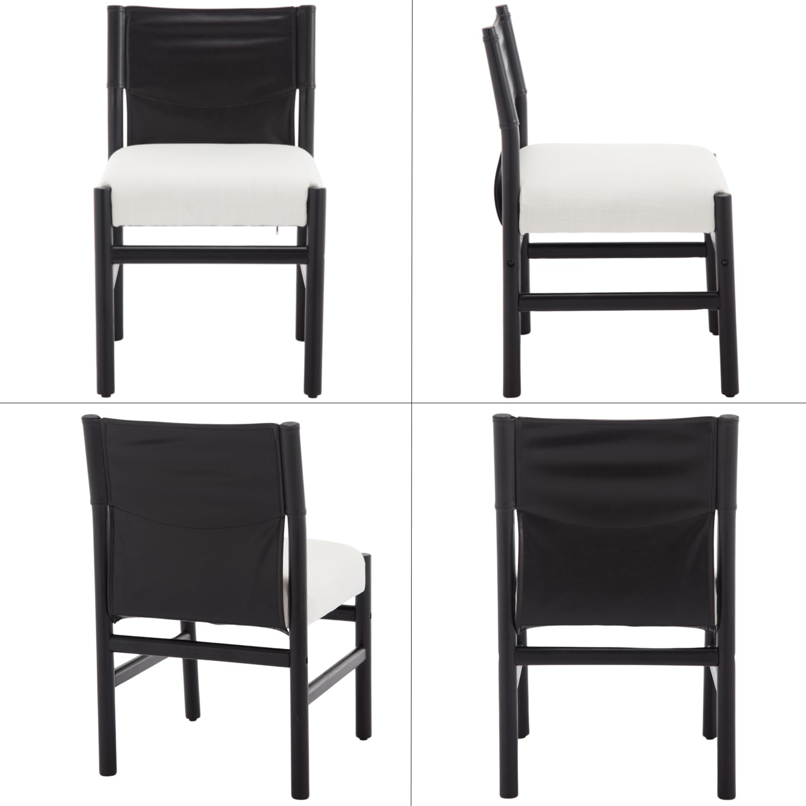 EALSON Mid-Century Armless Dining Chairs Set of 2 - 10040DC