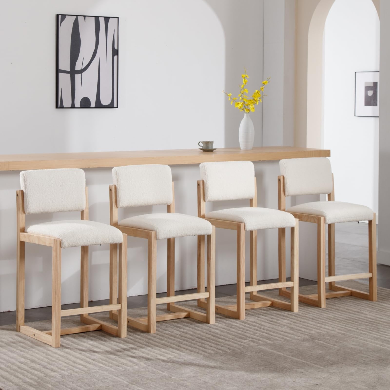 VESCASA 26" Modern Bar Stools Set of 2 - 5787CS