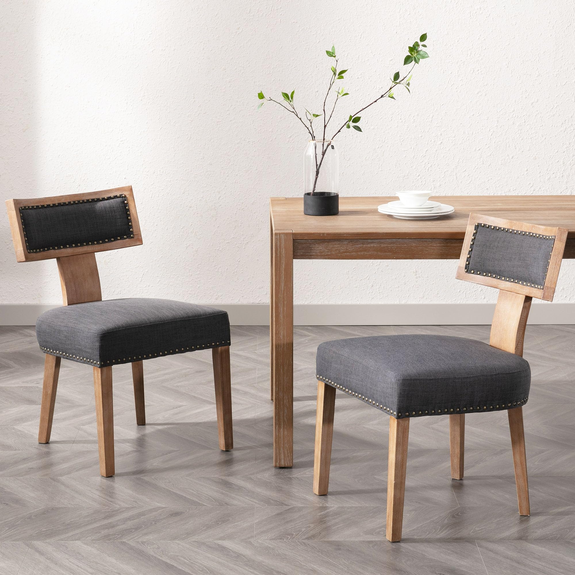 CIMOTA Classic Curved Open Back Dining Chairs Set of 2 - 1670&1917&1918