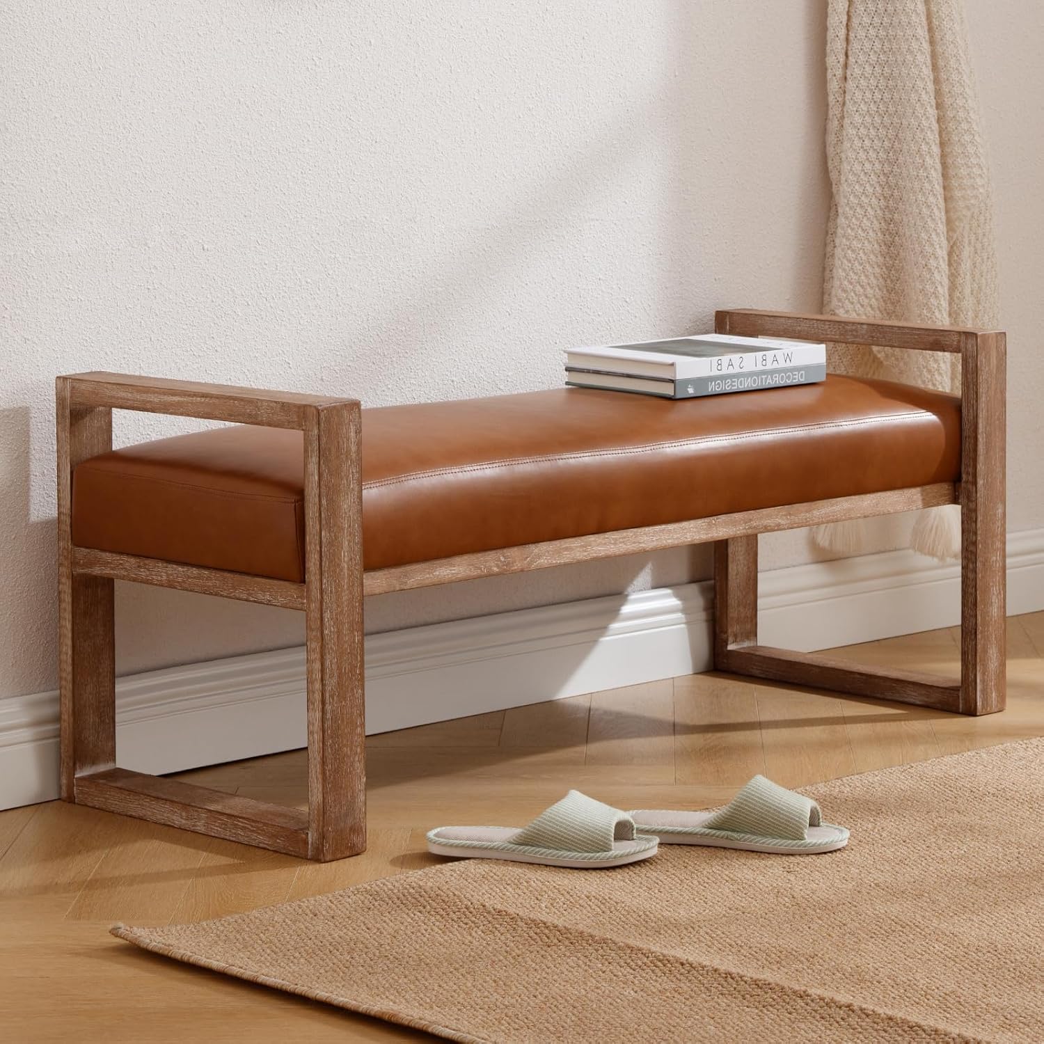 EALSON 47.25" Wide Solid Wood Bench - 6002BH