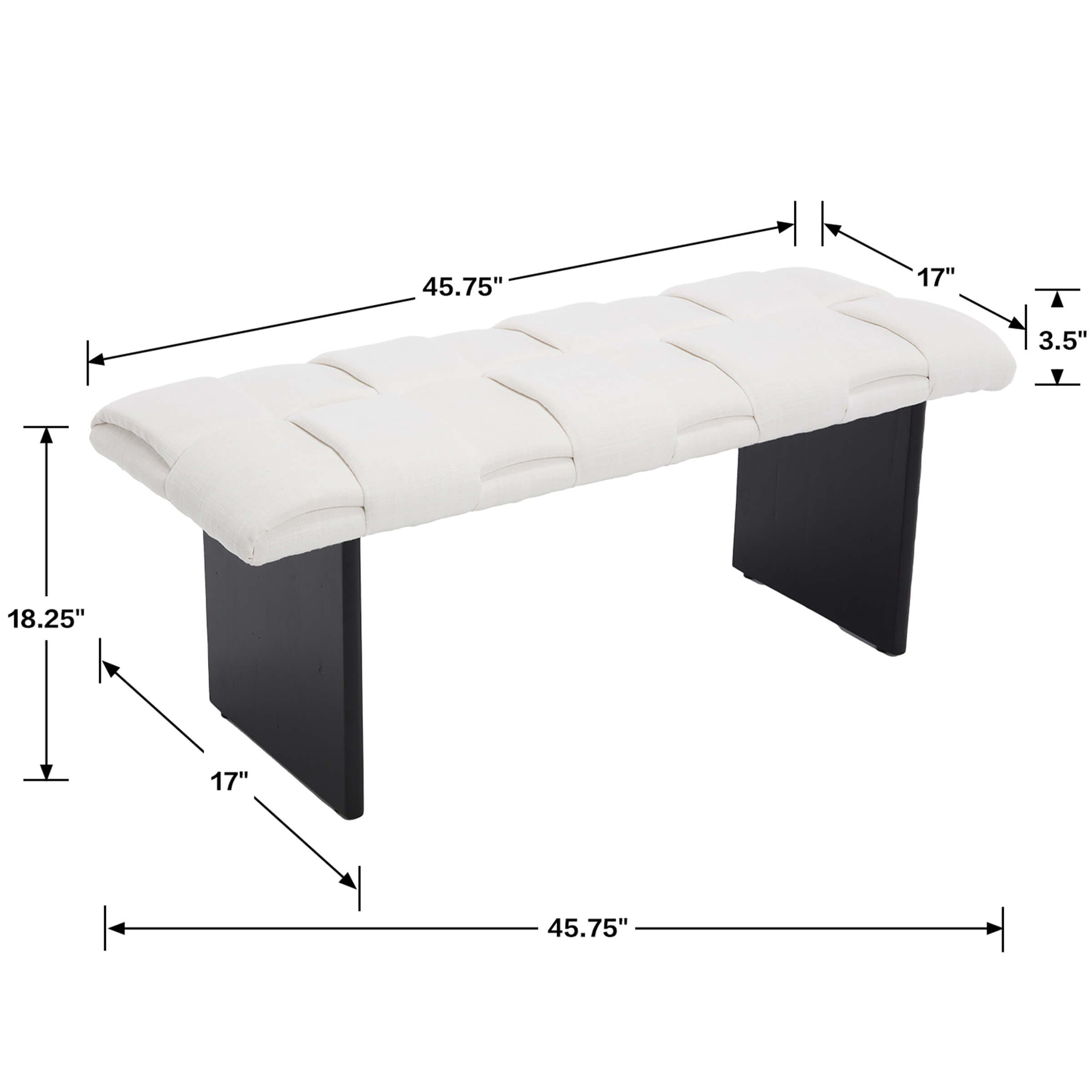CIMOTA 45”W Modern Wood Legs Bench - 2650BH