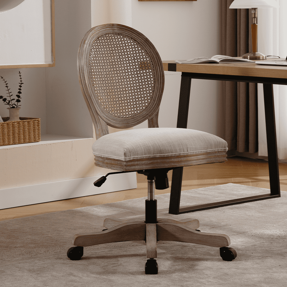 Janoray French Country Swivel Office Chair 1 PCS - 7105ROC