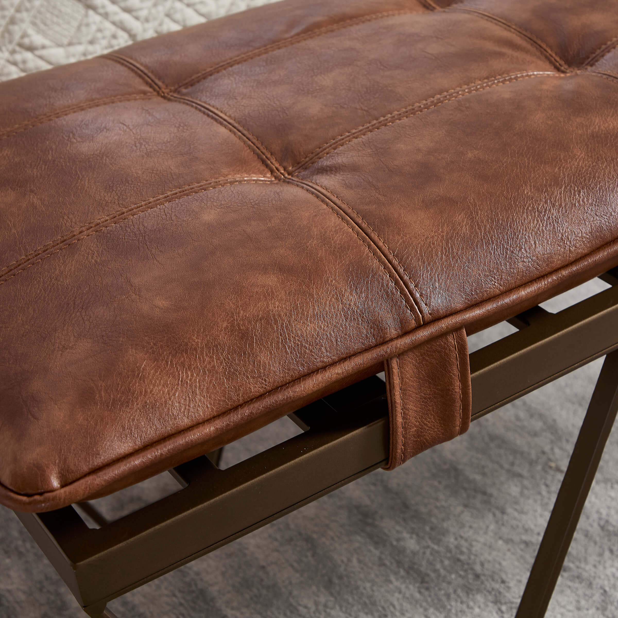 ROCITY 49" Modern Industrial Entryway Bench - 5005BH