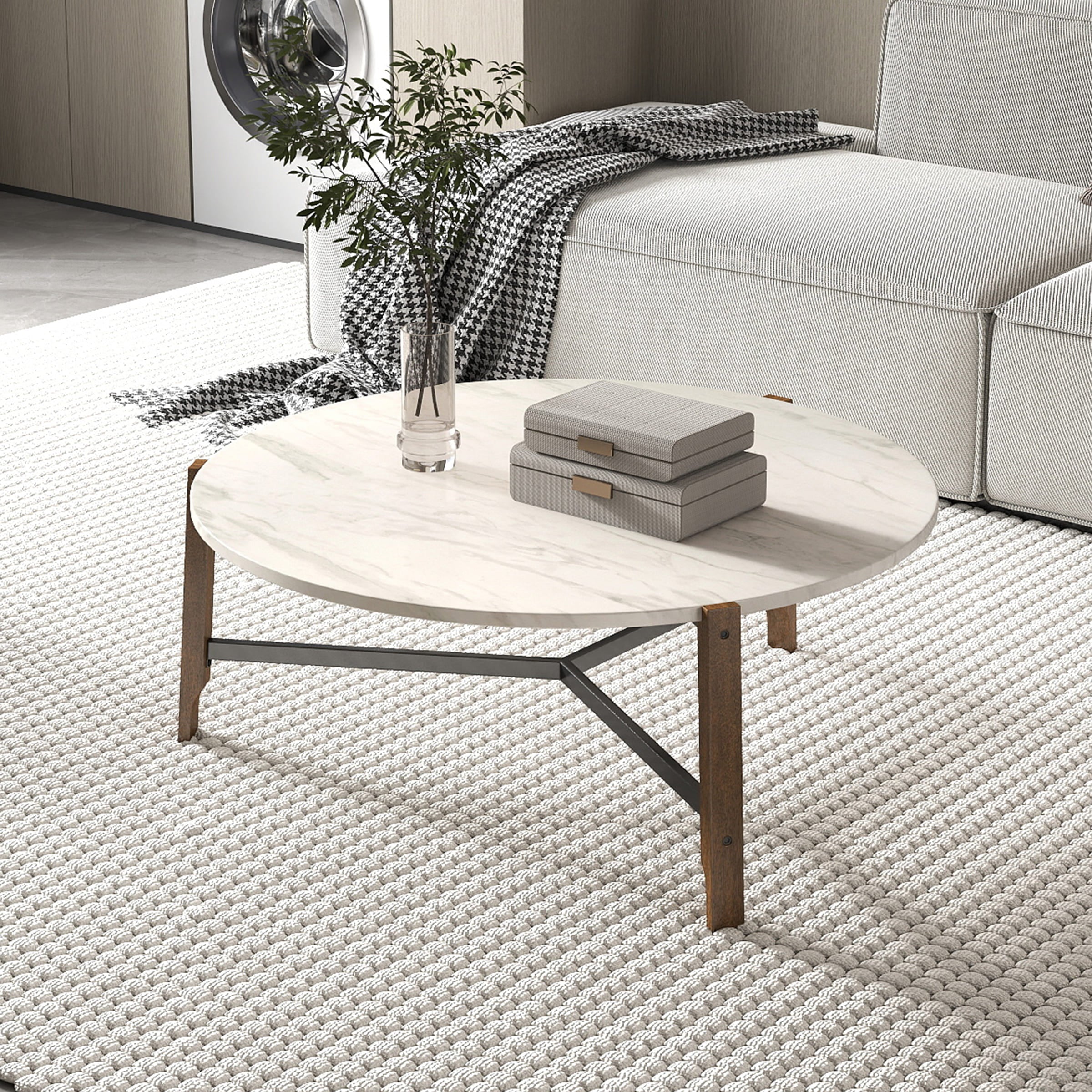 Kmax Modern Mid-Century Round Coffee Table - 00918CT