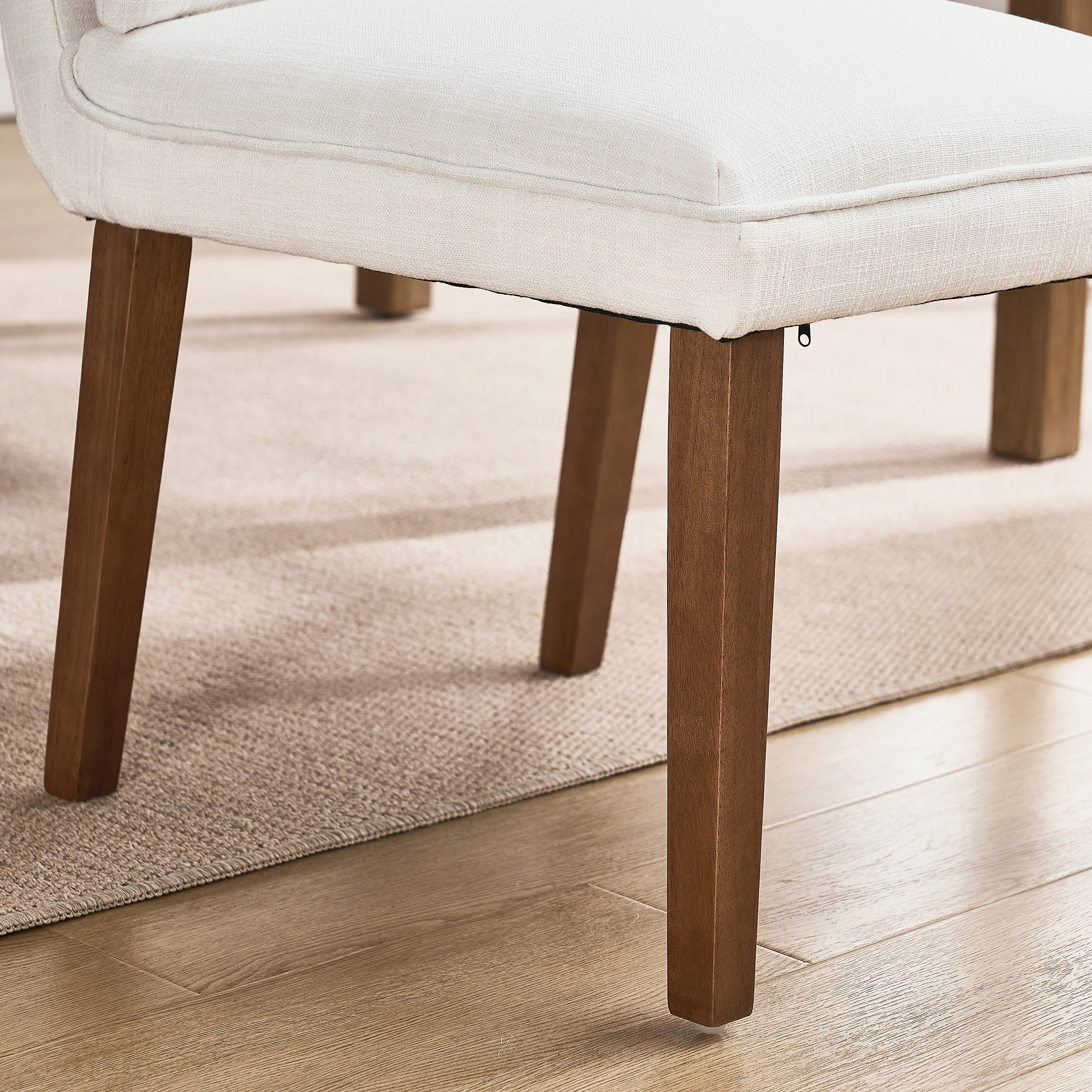 Janoray Linen Cushion Back Dining Chairs Set of 2 - 1007DC