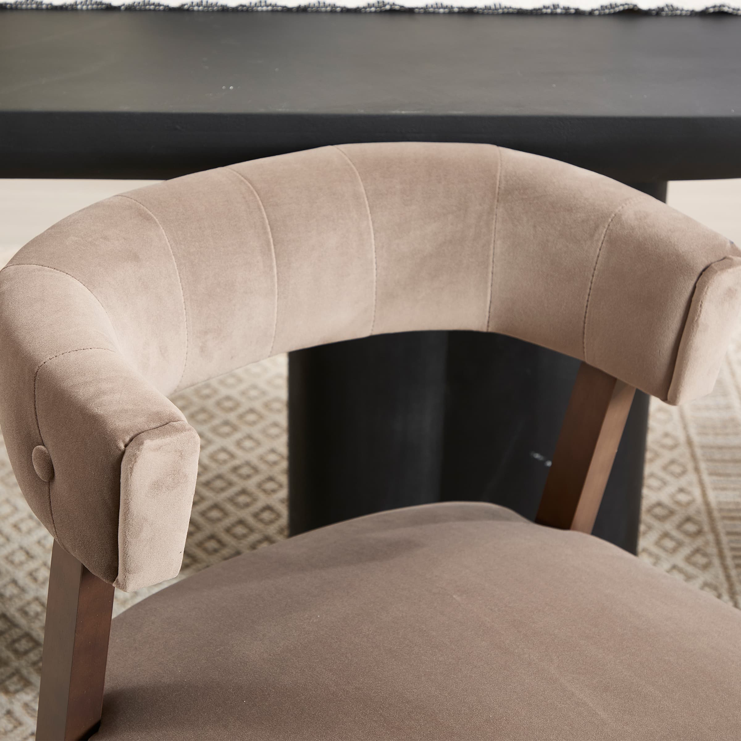 ZH4YOU Armless Curved Back Dining Chairs Set of 2 - 10041DC