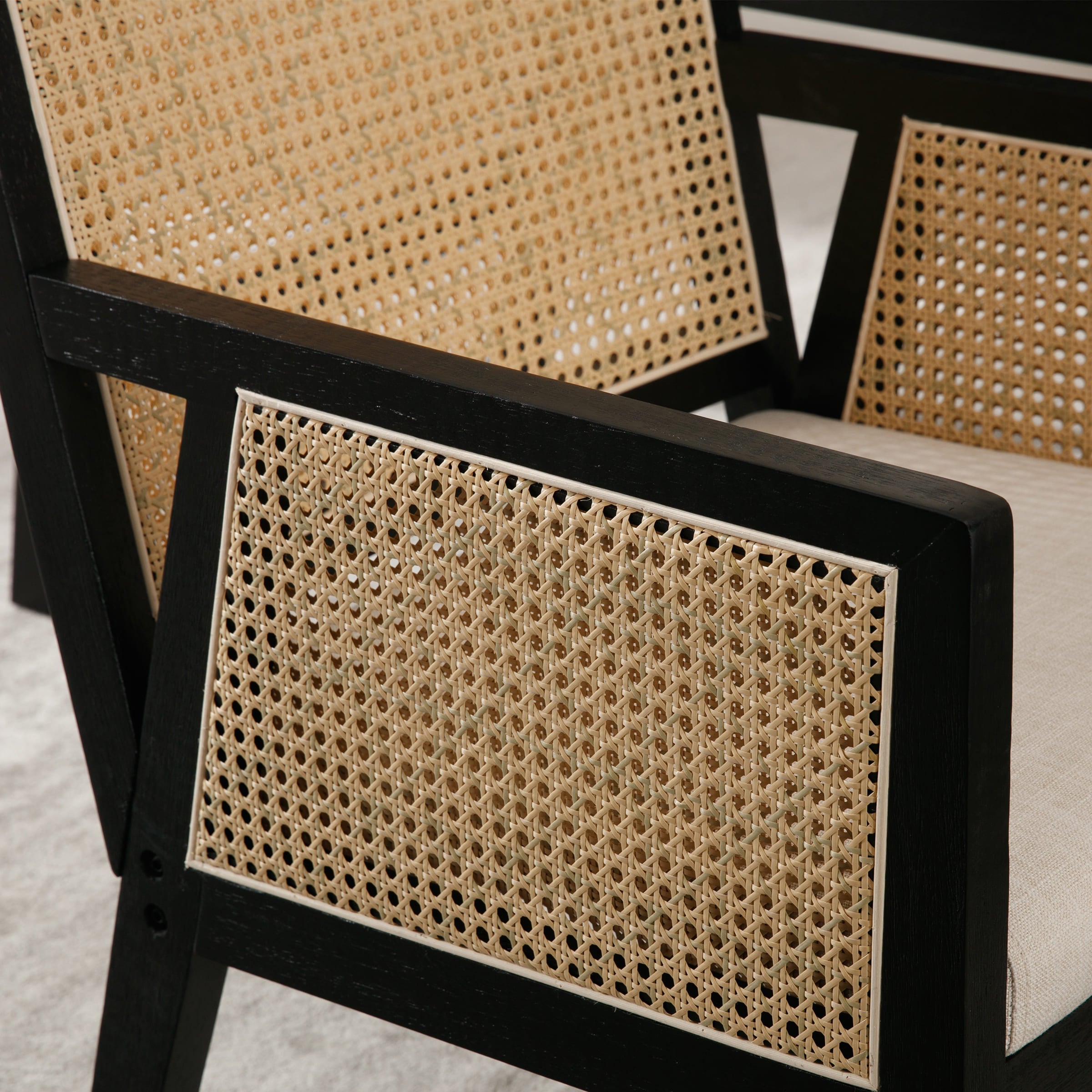 VESCASA Rattan Back Dining Chairs Set of 2 - 10020DC