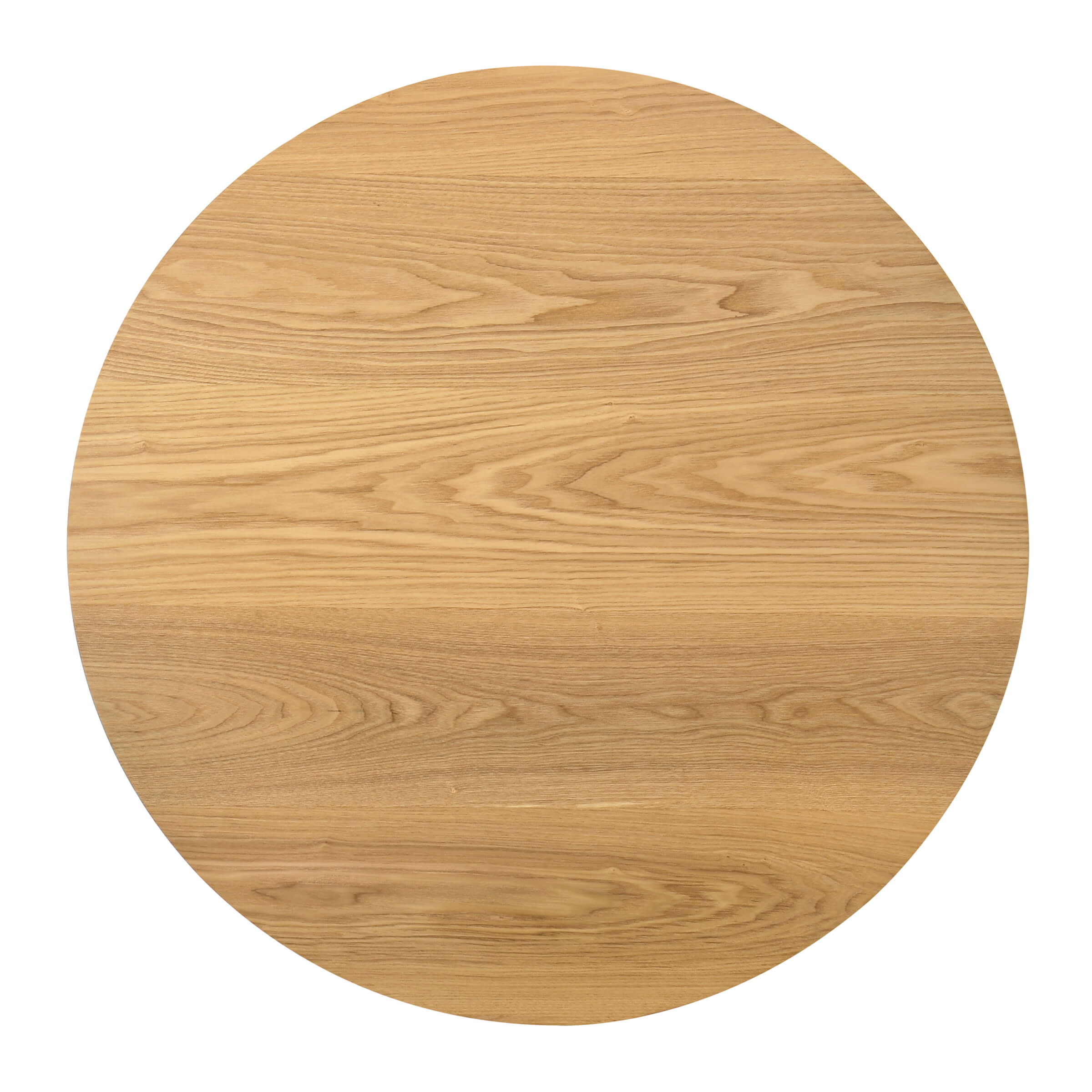 VESCASA Solid Wood Round Coffee Table with Geometric Base - 50004CT