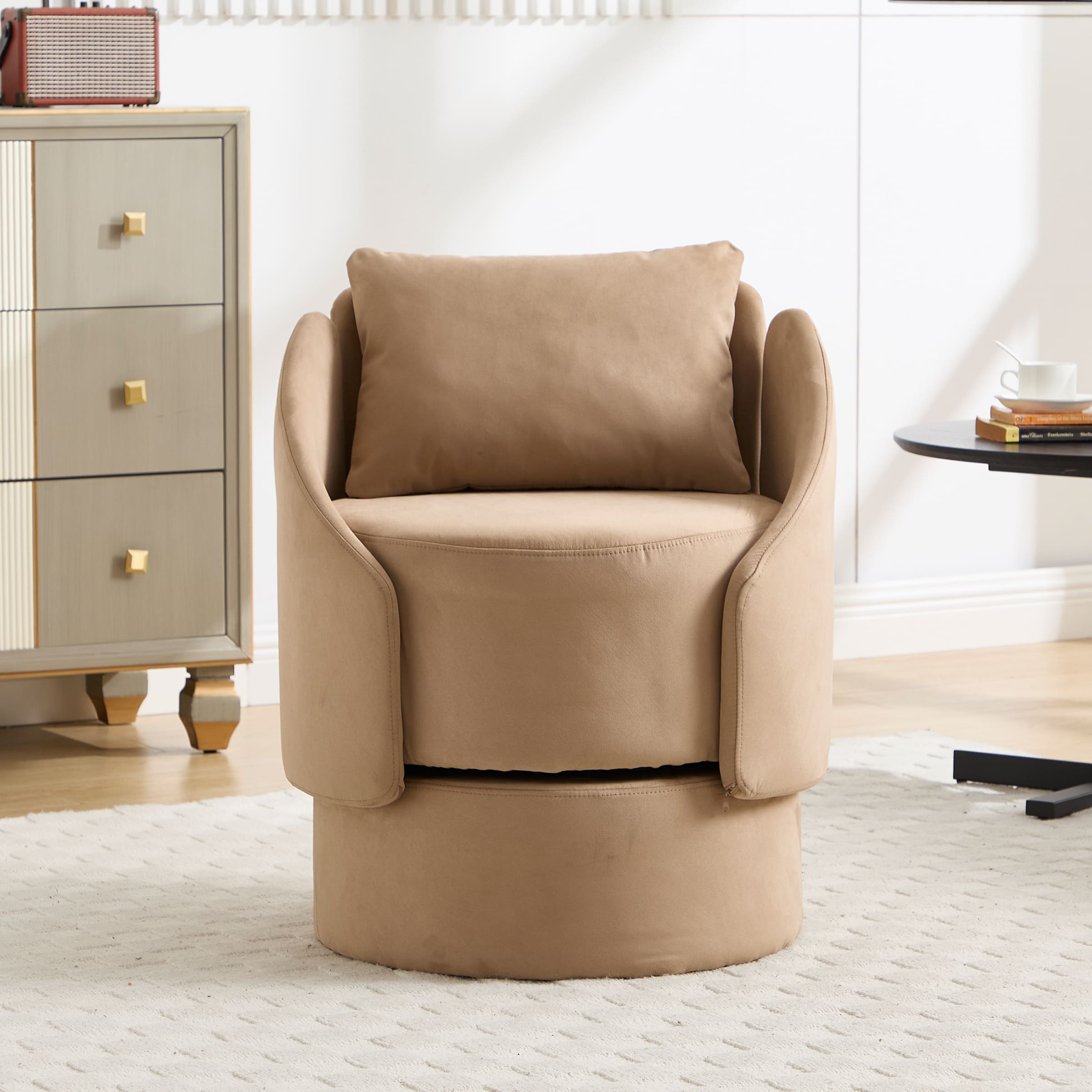 ZH4YOU Swivel Round Barrel Armchair 1 PCS - 56010AC